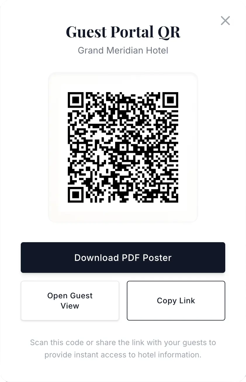 QR code poster for instant property information access